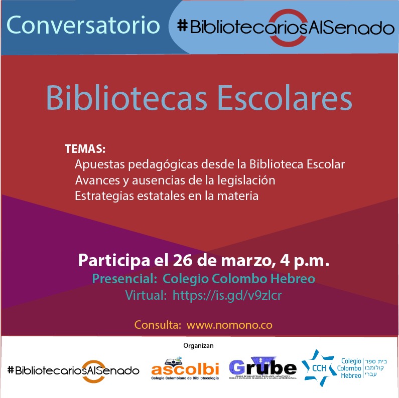 Conversatorio de #BibliotecariosAlSenado sobre bibliotecas escolares, marzo 26 de 2019